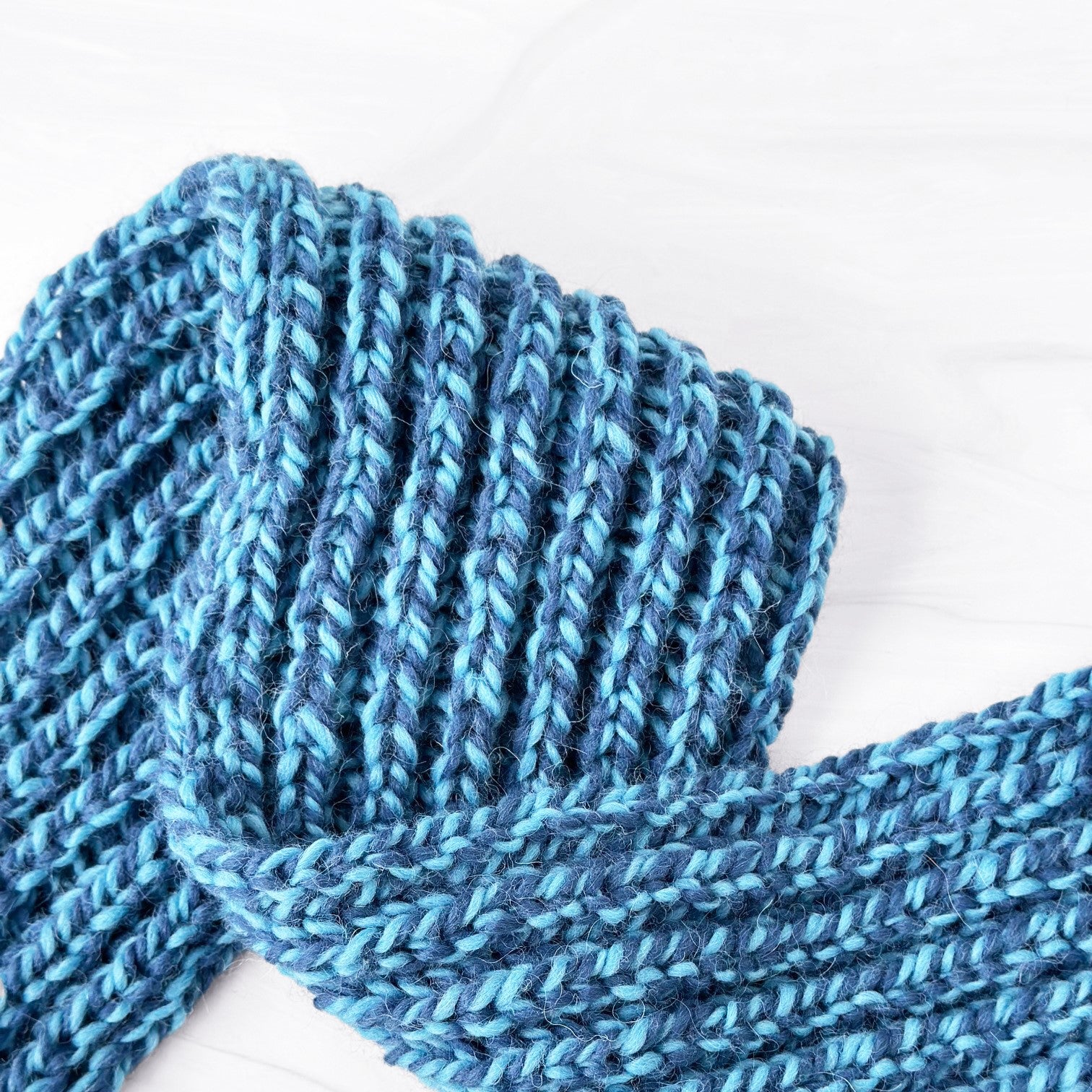 Bulky Brioche Scarf in Andeamo Twist