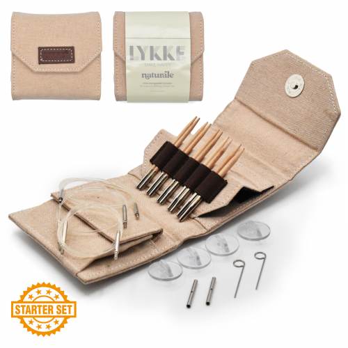 Lykke Interchangeable 3.5&quot; Starter Set- naturale